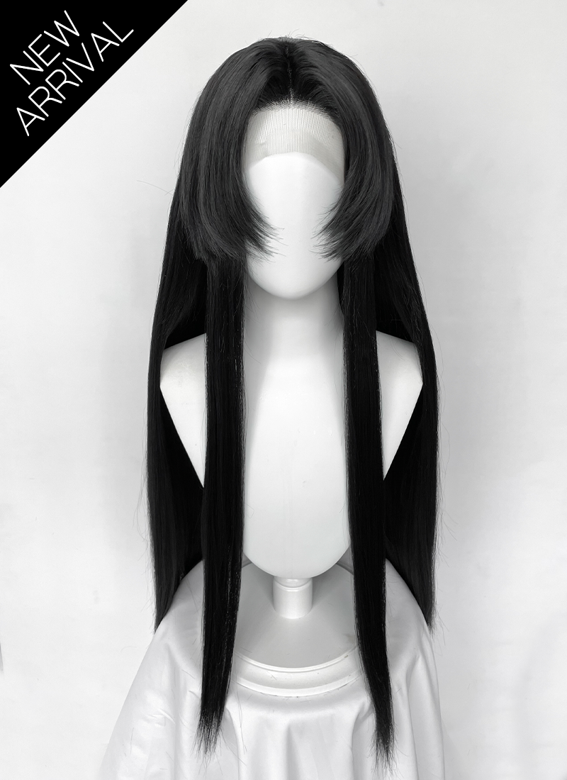 Demon Slayer: Kimetsu no Yaiba Kanae Kocho Yaki Natural Black Straight Lace Front Synthetic Wig LF8050
