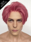 Red Mixed Pink Straight Lace Front Synthetic Hair Men's Wig LF8061
