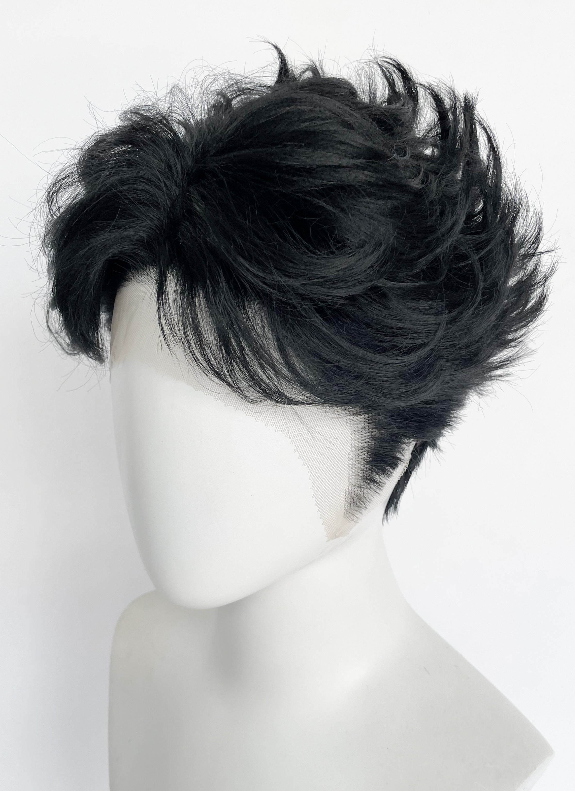 DAN DA DAN Ken Takakura Okarun Black Wavy Lace Front Synthetic