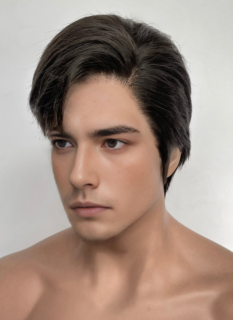 Brunette Straight Lace Front Synthetic Hair Men's Wig LF8064