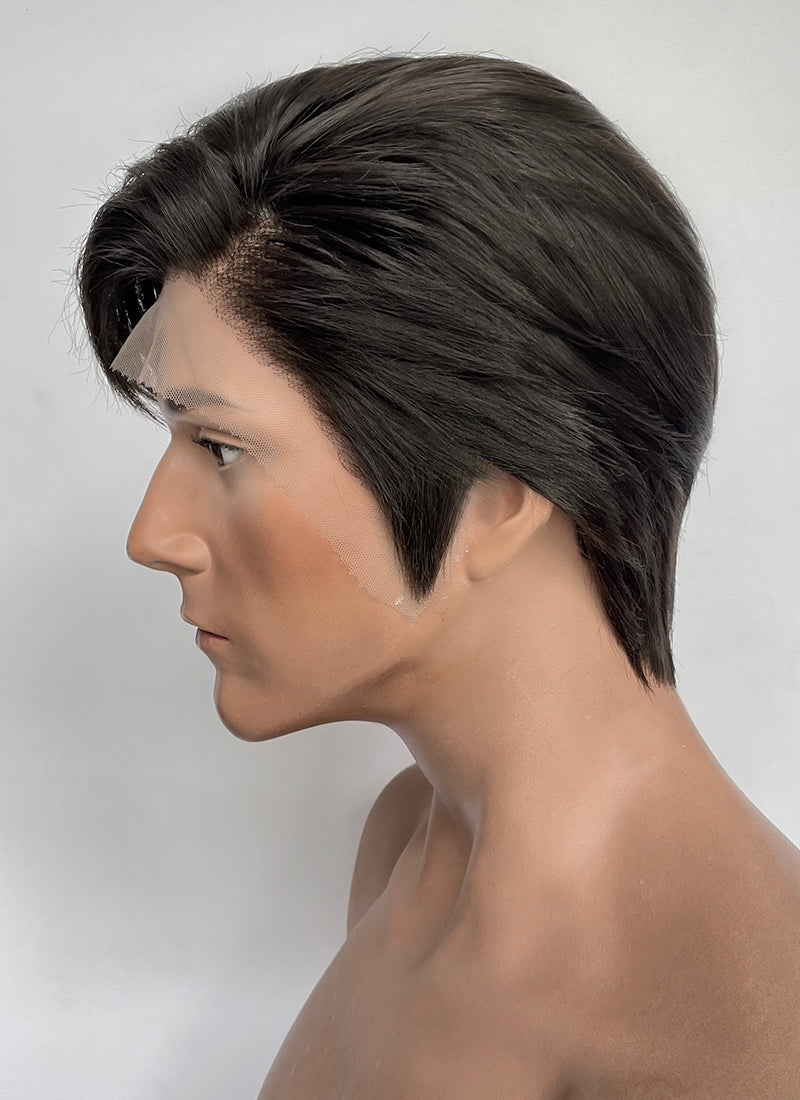 Brunette Straight Lace Front Synthetic Hair Men's Wig LF8064