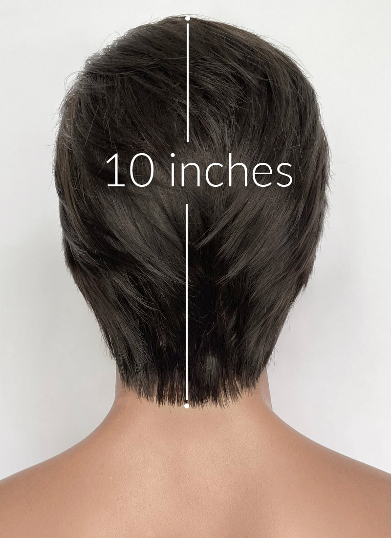 Brunette Straight Lace Front Synthetic Hair Men's Wig LF8064