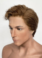 Brown Wavy Lace Front Synthetic Hair Men's Wig NM031
