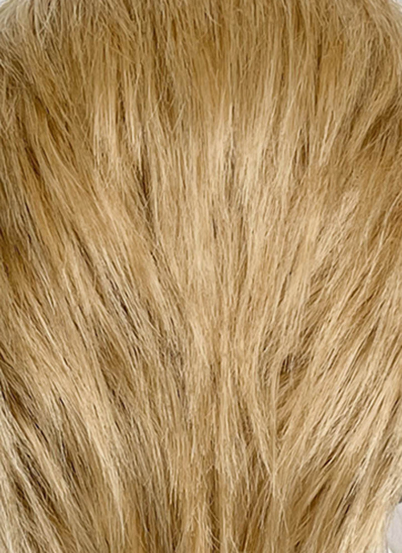 The Fantastic Four Human Torch Johnny Storm Golden Blonde Straight Yaki 13" x 6" Lace Top Synthetic Men's Wig LF8071