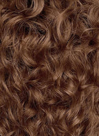 Brown Curly Mod Lace Front Synthetic Men's Wig LF8075