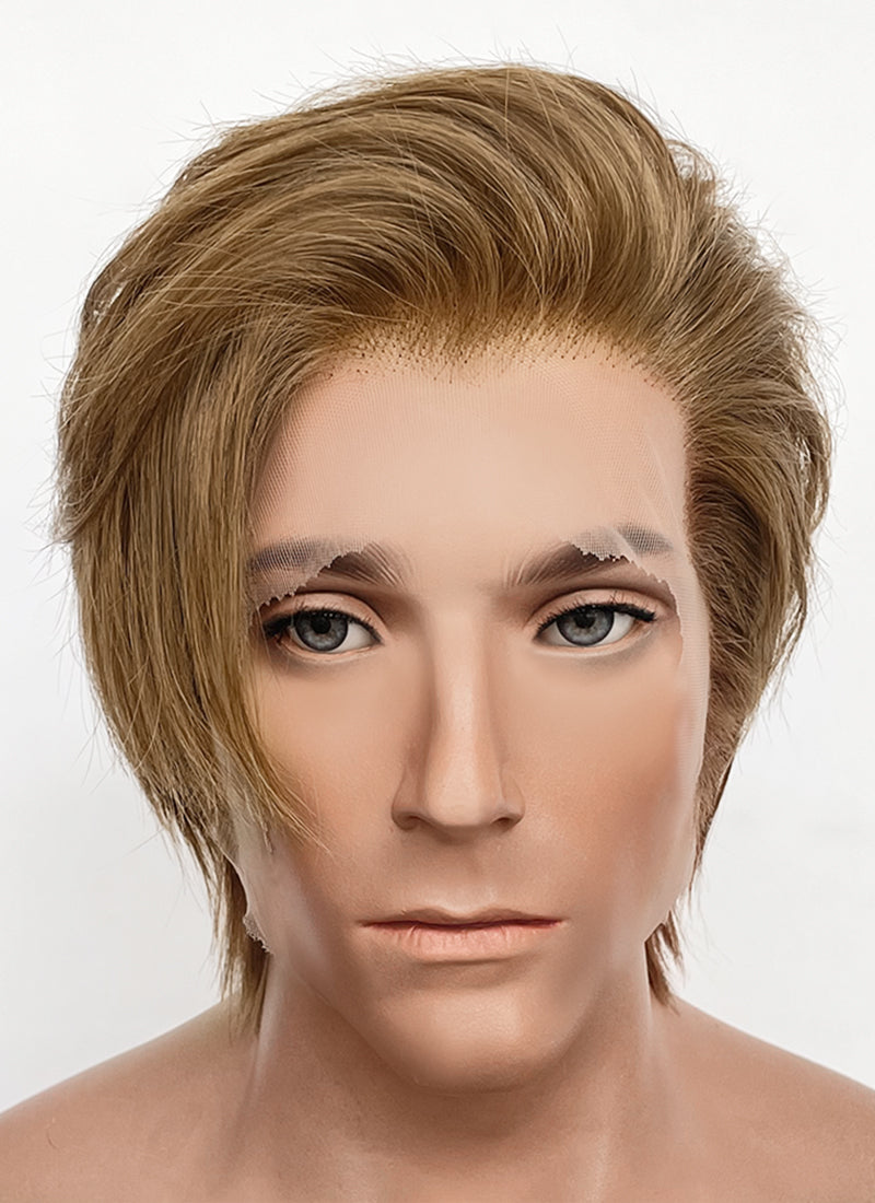 Medium Blonde Straight Lace Front Synthetic Men's Wig NM022