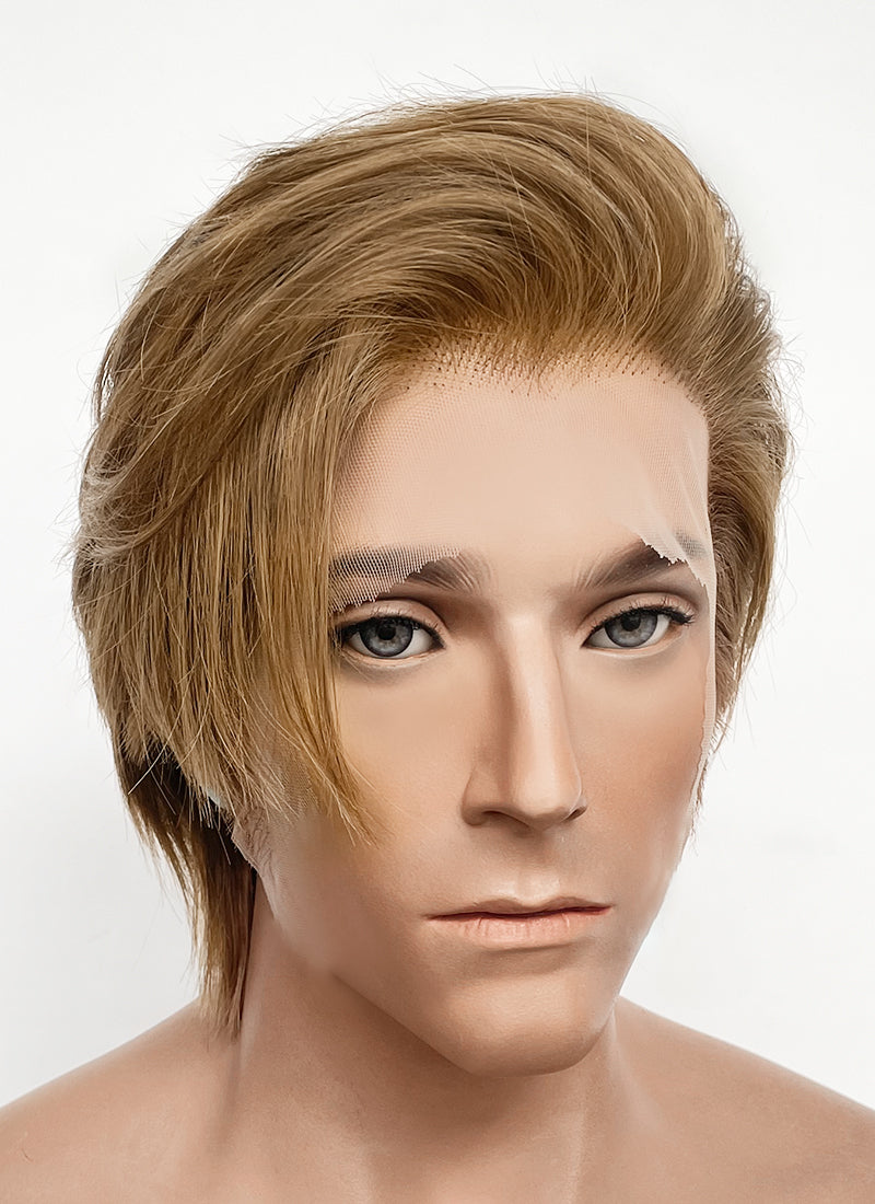 Medium Blonde Straight Lace Front Synthetic Men's Wig NM022