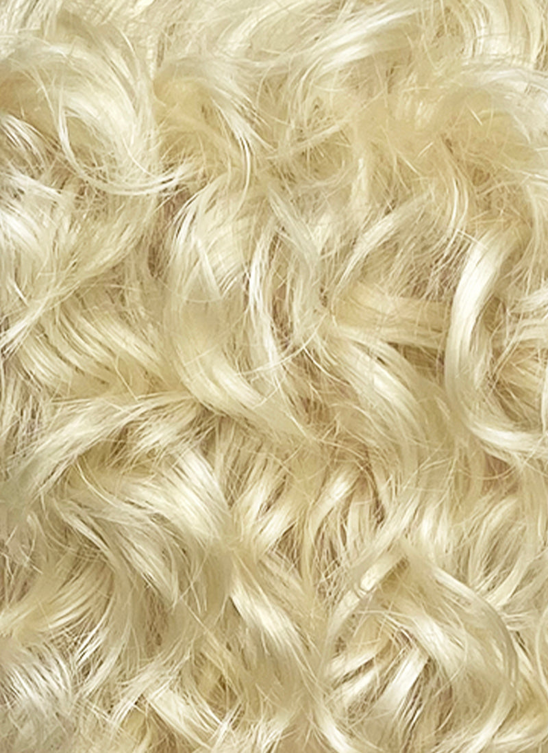 Blonde Curly Lace Front Synthetic Men's Wig LF8081