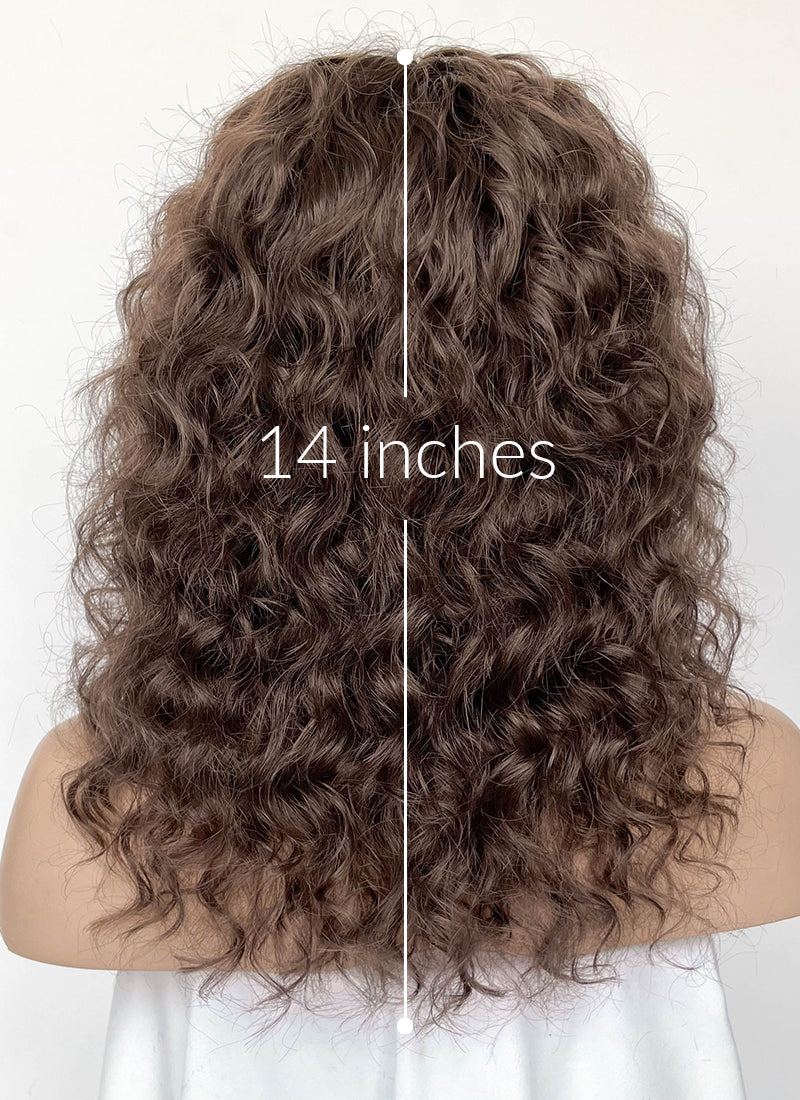 Stranger Things Nancy Wheeler Brunette Curly Lace Front Synthetic Hair Wig LF8085