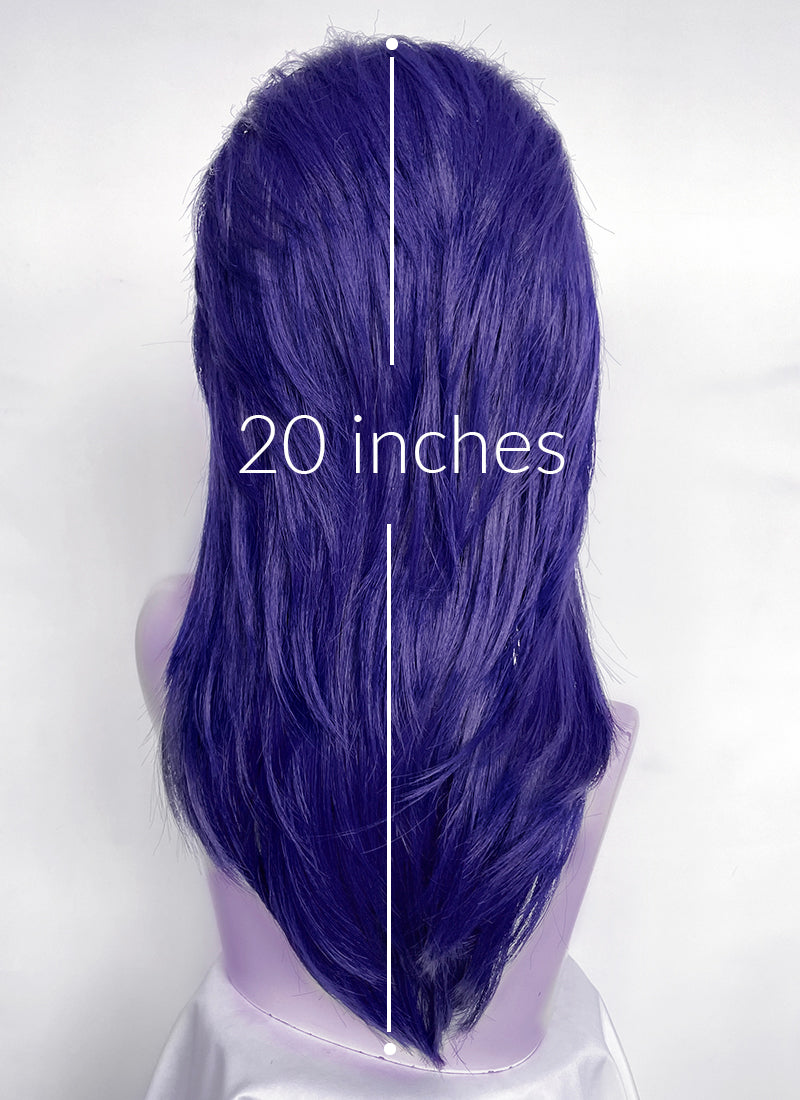 Critical Role The Mighty Nein Mollymauk Tealeaf Purplish Blue Straight Lace Front Synthetic Men's Wig LF8091