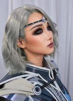 Baldur's Gate 3 Isobe Grey Wavy Lace Front Synthetic Wig LF8092