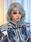Baldur's Gate 3 Isobe Grey Wavy Lace Front Synthetic Wig LF8092
