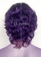 Critical Role The Mighty Nein Mollymauk Tealeaf Purple Wavy Lace Front Synthetic Men's Wig LF8094