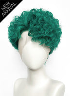 Green Curly Lace Front Synthetic Men's Wig LF8100A
