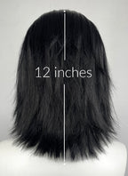 One Piece Crocodile Black Straight Lace Front Synthetic Men's Wig LF8109