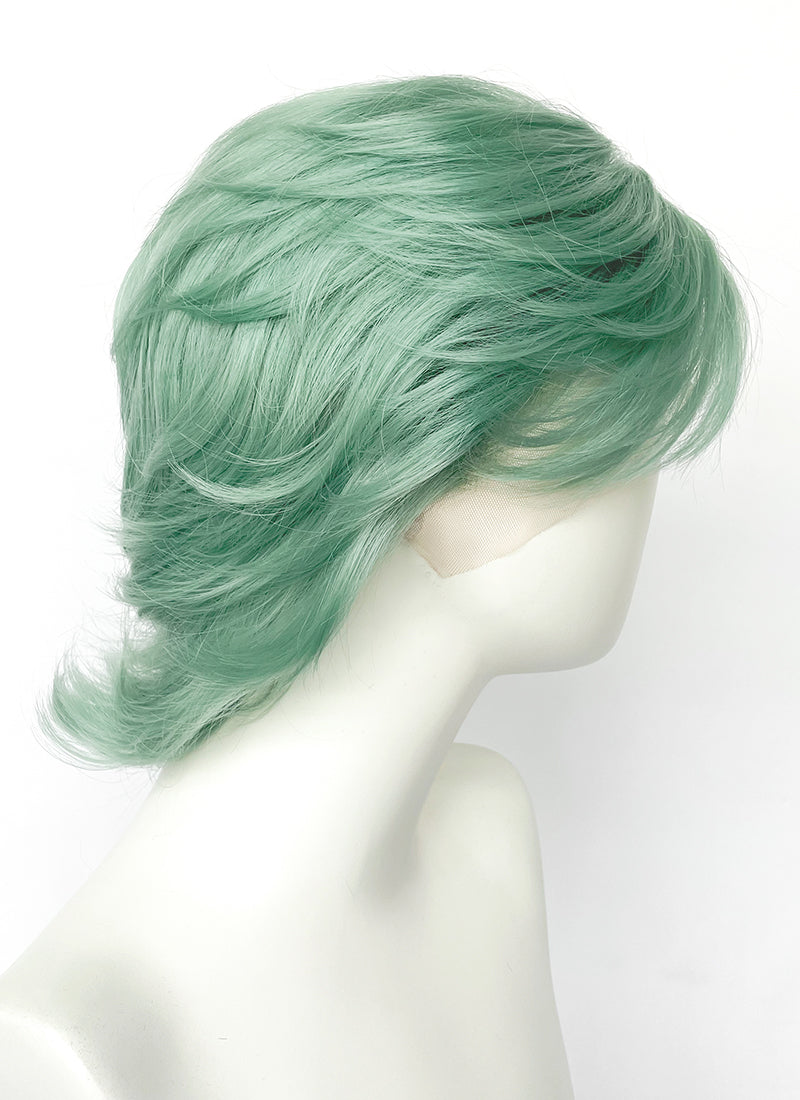 Pastel Green Wavy Lace Front Synthetic Hair Wig LF8119