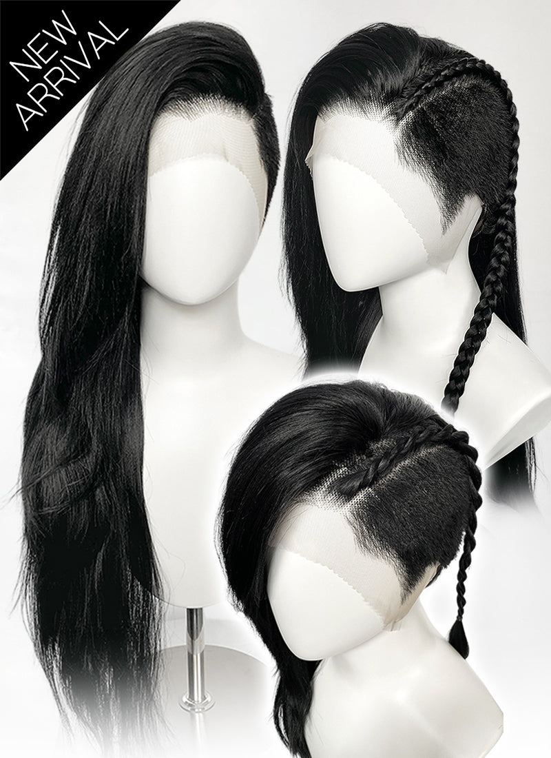 Long Lace Front Wig with Shaved Side -  3 Styles Available | Multiple Colors | Free 2 Wig Caps Included LF8126