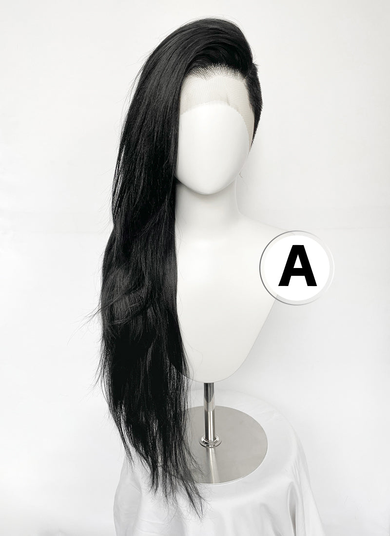 Long Lace Front Wig with Shaved Side -  3 Styles Available | Multiple Colors | Free 2 Wig Caps Included LF8126