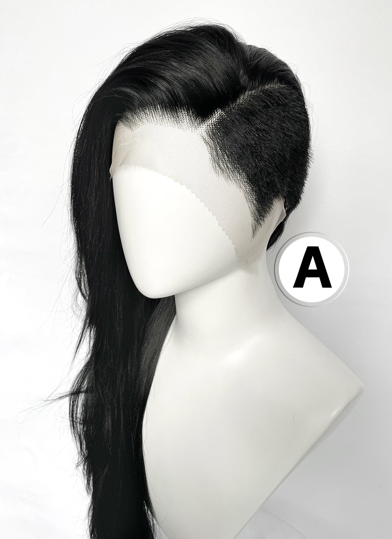 Long Lace Front Wig with Shaved Side -  3 Styles Available | Multiple Colors | Free 2 Wig Caps Included LF8126