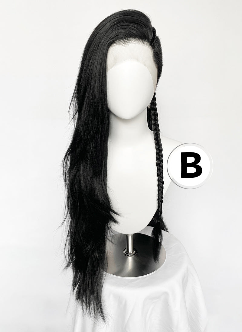 Long Lace Front Wig with Shaved Side -  3 Styles Available | Multiple Colors | Free 2 Wig Caps Included LF8126