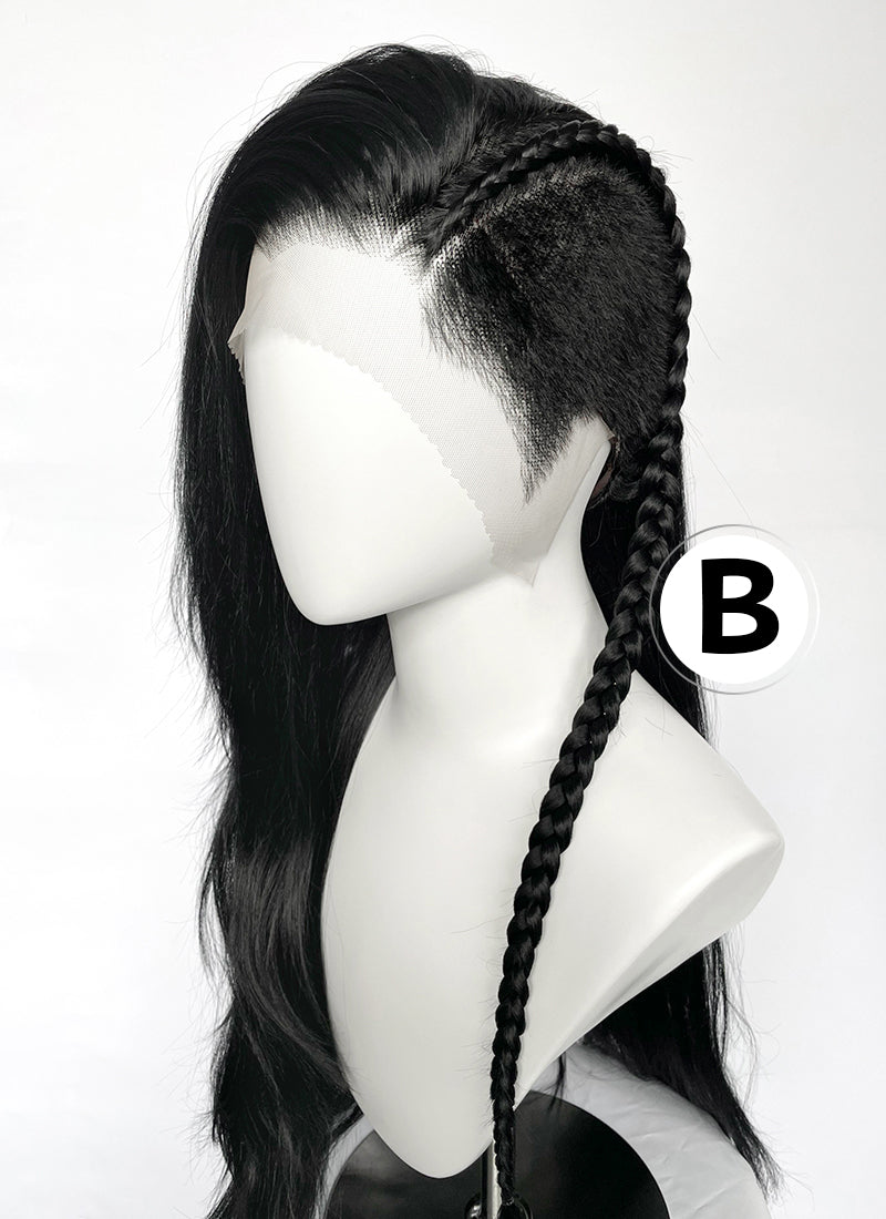 Long Lace Front Wig with Shaved Side -  3 Styles Available | Multiple Colors | Free 2 Wig Caps Included LF8126