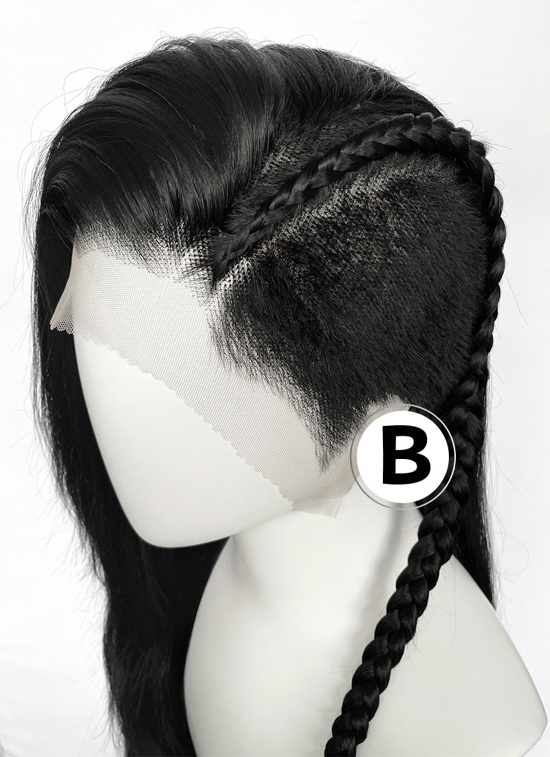 Long Lace Front Wig with Shaved Side -  3 Styles Available | Multiple Colors | Free 2 Wig Caps Included LF8126