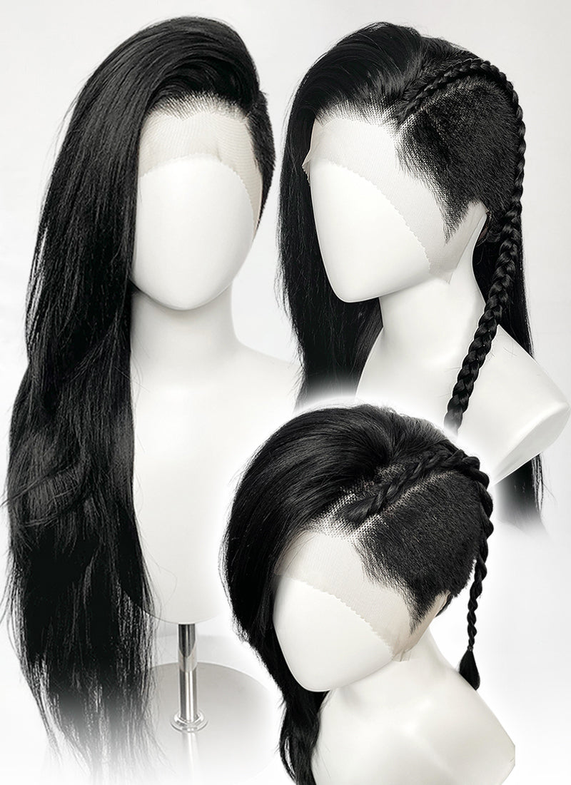 Long Lace Front Wig with Shaved Side -  3 Styles Available | Multiple Colors | Free 2 Wig Caps Included LF8126