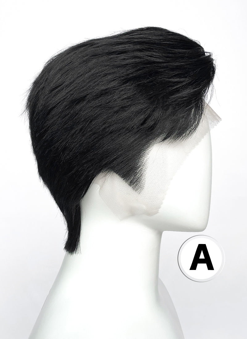 Short Lace Front Wig with Shaved Side - 2 Styles Available | Multiple Colors | Free 2 Wig Caps Included LF8127