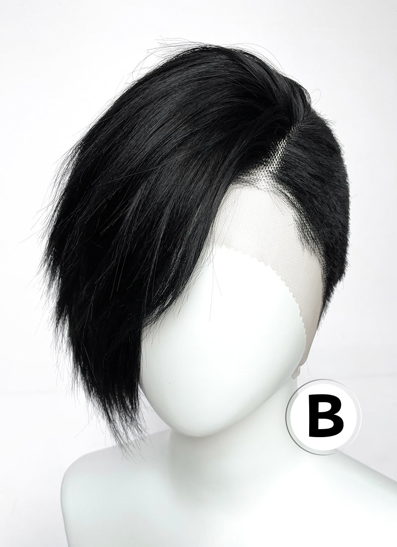 Short Lace Front Wig with Shaved Side - 2 Styles Available | Multiple Colors | Free 2 Wig Caps Included LF8127