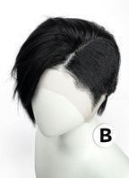 Short Lace Front Wig with Shaved Side - 2 Styles Available | Multiple Colors | Free 2 Wig Caps Included LF8127