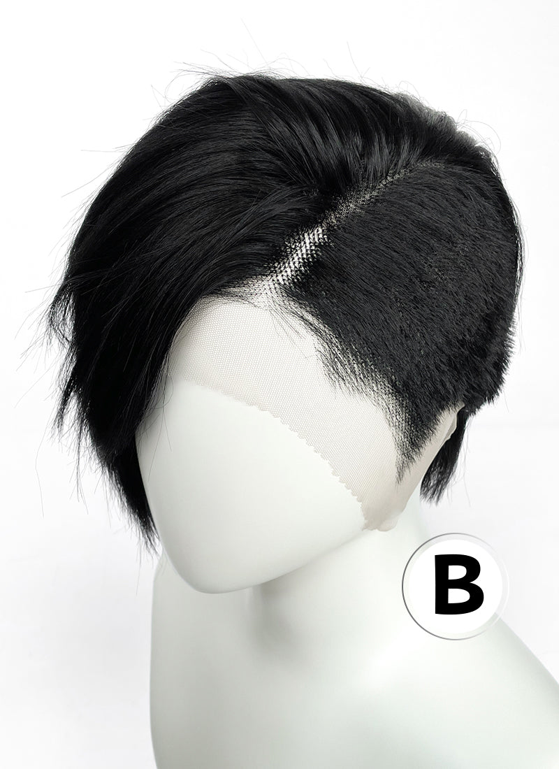 Short Lace Front Wig with Shaved Side - 2 Styles Available | Multiple Colors | Free 2 Wig Caps Included LF8127