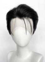 Black Straight Lace Front Synthetic Men's Wig LF8131