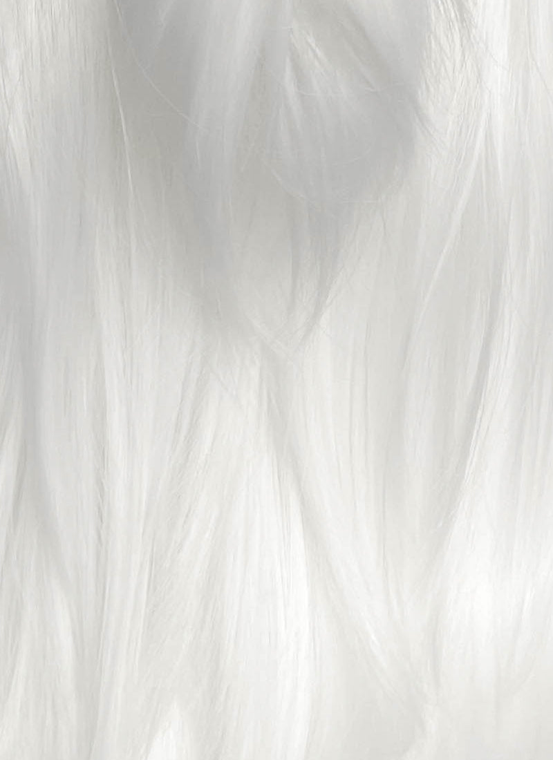 White Braided Lace Front Synthetic Men's Wig LF8132