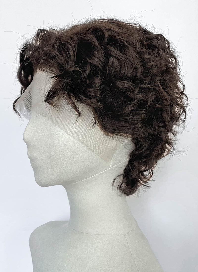 Spider-Man Peter Parker Brunette Curly Lace Front Synthetic Men's Wig LF8144