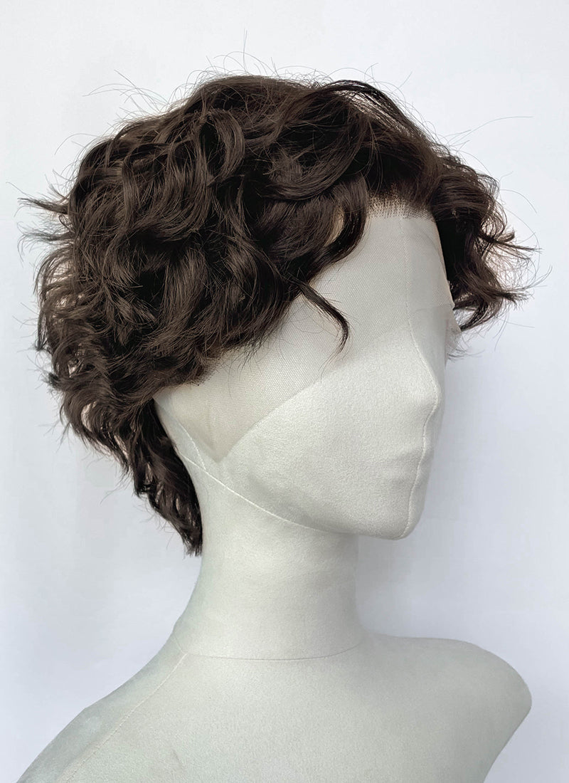 Spider-Man Peter Parker Brunette Curly Lace Front Synthetic Men's Wig LF8144