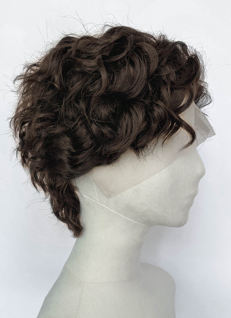 Spider-Man Peter Parker Brunette Curly Lace Front Synthetic Men's Wig LF8144