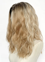 Supergirl Mixed Blonde With Dark Roots Wavy Lace Front Synthetic Wig LF8146