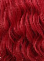 Wavy Red Lace Front Synthetic Wig LFB355