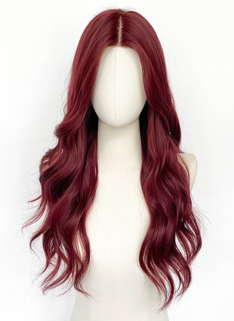 Red Wavy Lace Front Synthetic Wig LFCS258