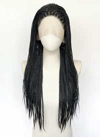 Black Braided Lace Front Synthetic Wig LFCS259