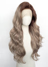 Brown With Dark Roots Wavy Lace Front Synthetic Wig LFCS265