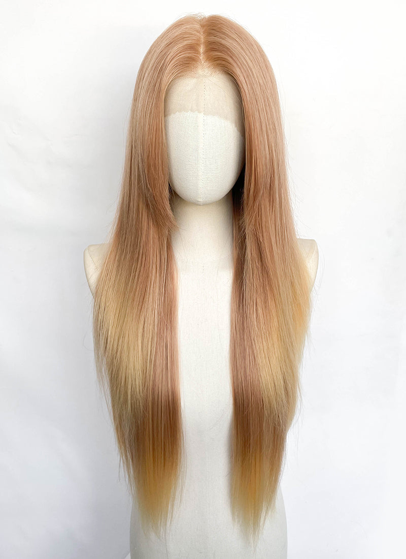 Mixed Blonde Straight 13" x 6" Lace Top Synthetic Hair Wig LFCS303