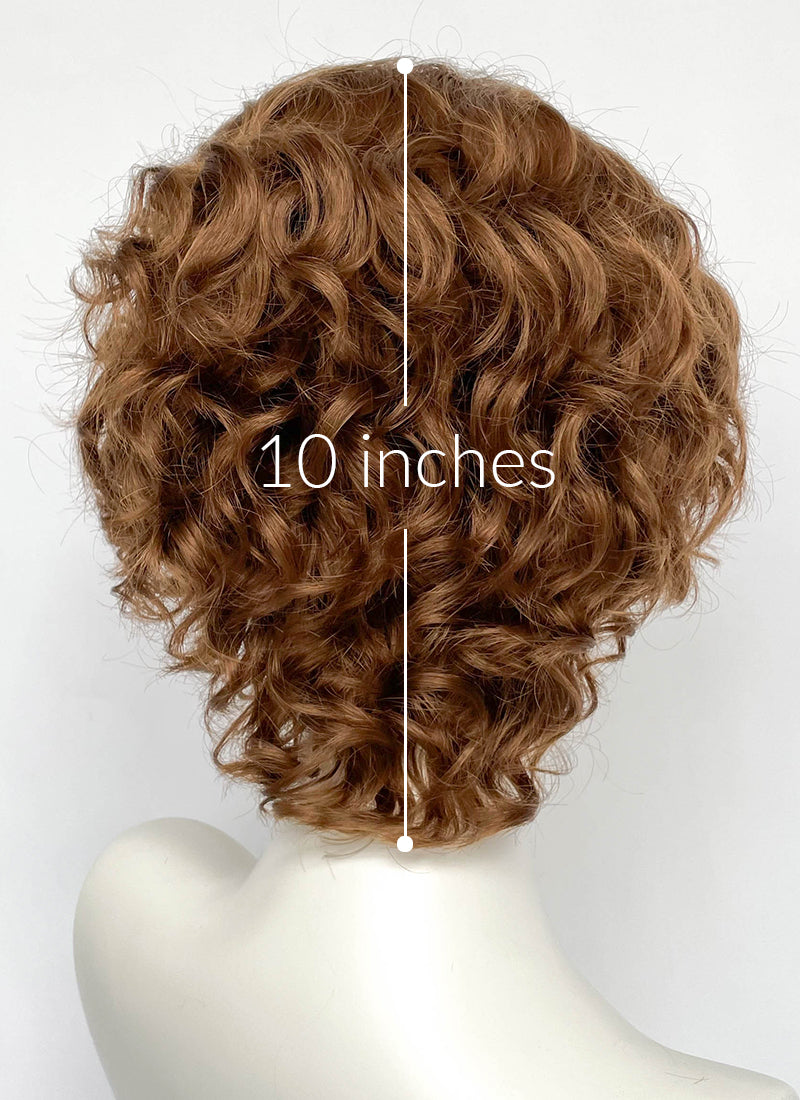 Brown Curly Lace Front Synthetic Wig LFCS322