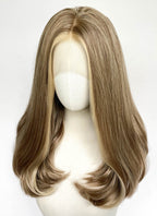 Mixed Blonde Straight Lace Front Synthetic Wig LFCS350