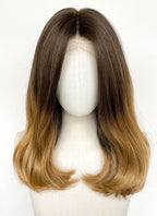 Brown Mixed Blonde Wavy Lace Front Synthetic Wig LFCS354