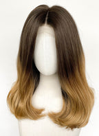 Brown Mixed Blonde Wavy Lace Front Synthetic Wig LFCS354