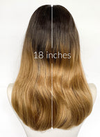 Brown Mixed Blonde Wavy Lace Front Synthetic Wig LFCS354