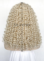 Ash Blonde Curly Lace Front Synthetic Wig LFK5553