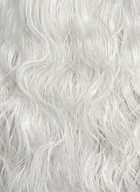 White Wavy Lace Front Synthetic Hair Men's Wig LFM001