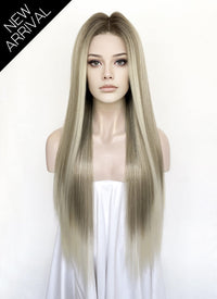Mixed Blonde Money Piece Straight 13" x 6" Lace Top Lace Front Synthetic Wig LFS046